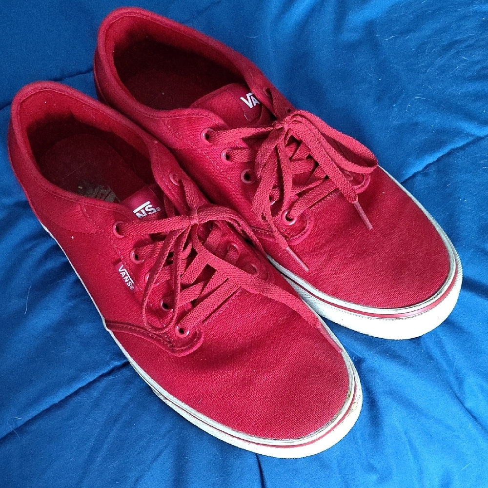 Vans Red Canvas Sneakers